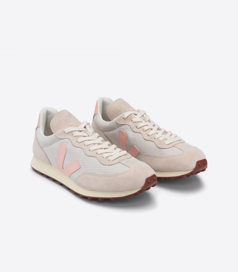 Beige / Pink Veja Rio Branco Alveomesh Women's Sneakers | IE-086156