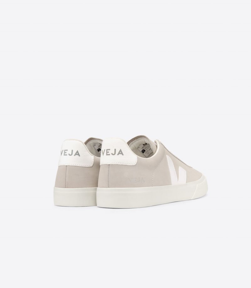 Beige / White Veja Campo Nubuck Women's Sneakers | IE-679403