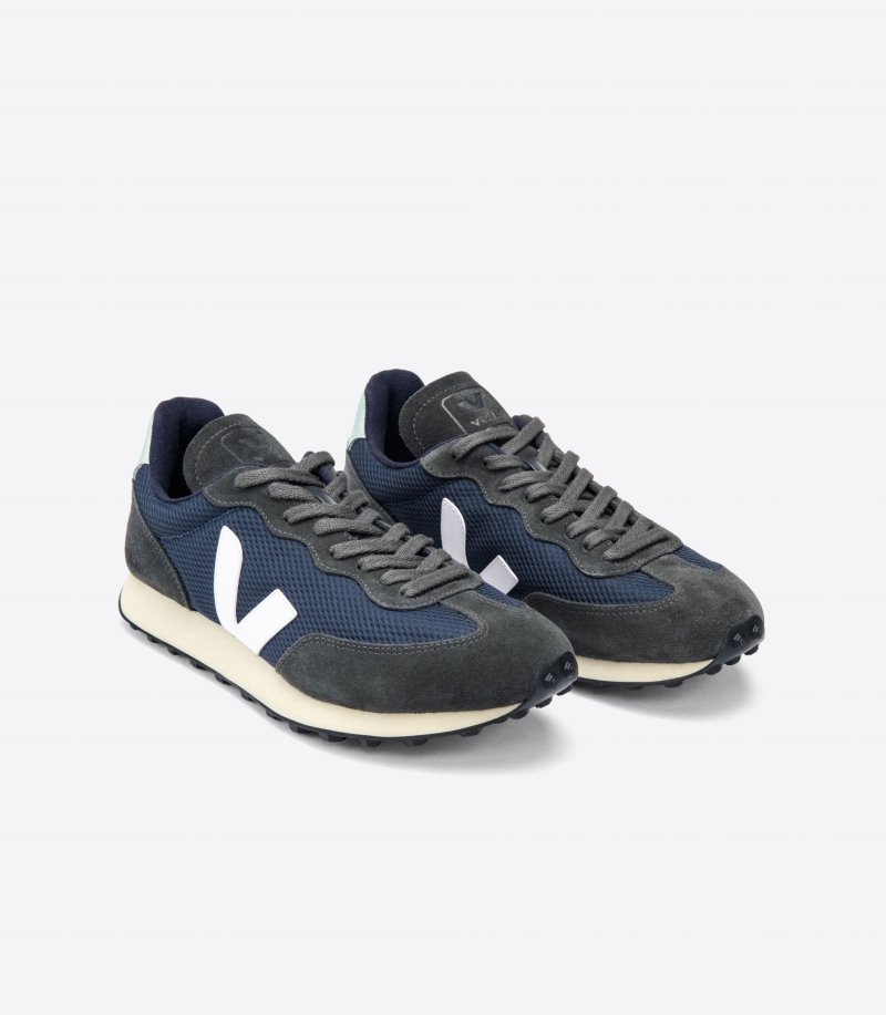 Black / Dark Blue Veja Rio Branco Alveomesh Women's Sneakers | IE-842471