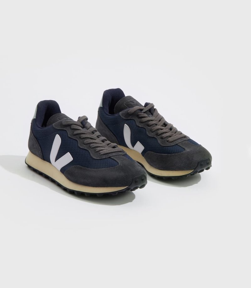 Black / Dark Blue Veja Rio Branco Alveomesh Women's Sneakers | IE-842471