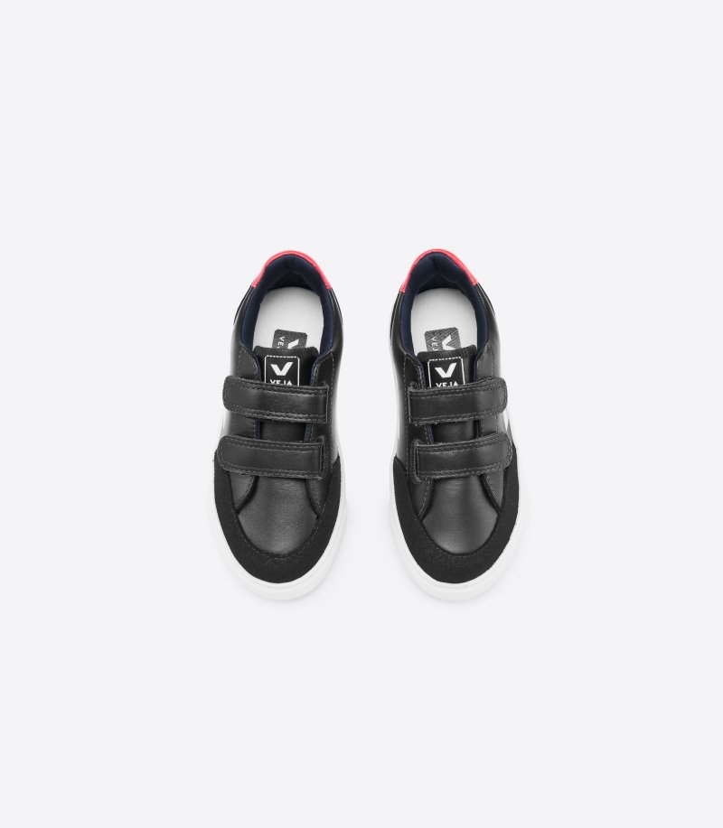 Black / White / Rose Veja V-12 Kids' Sneakers | IE-659693