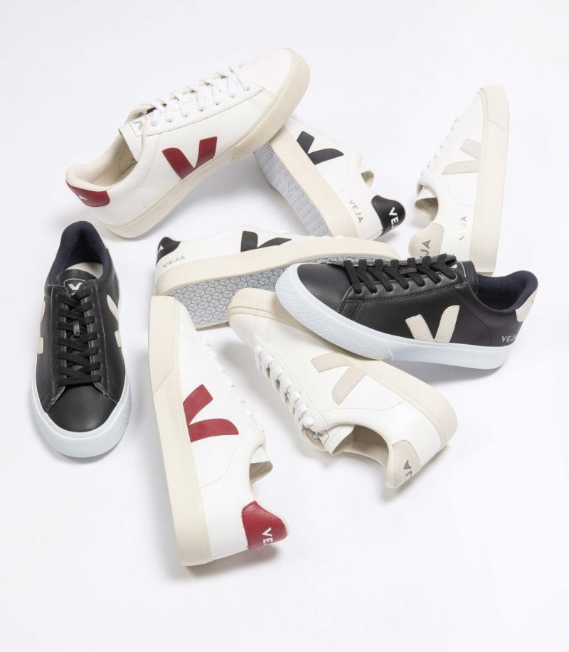 Black / White Veja Campo Chromefree Men's Sneakers | IE-614606