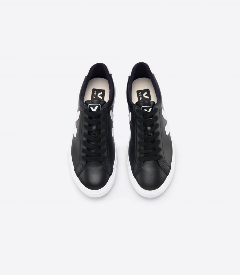 Black / White Veja Esplar Vstore Esplar Leather Women's Sneakers | IE-543971