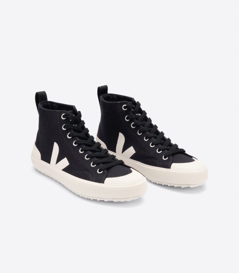 Black / White Veja Nova Ht Canvas Men's Sneakers | IE-178485