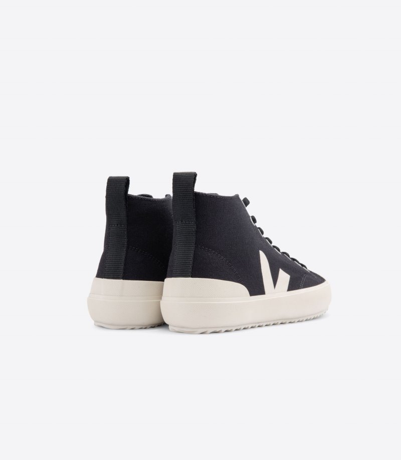 Black / White Veja Nova Ht Canvas Men's Sneakers | IE-178485