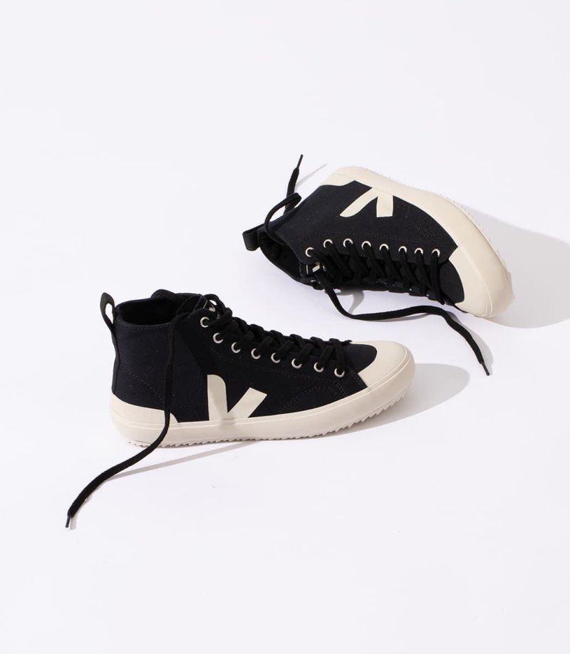 Black / White Veja Nova Ht Canvas Men's Sneakers | IE-178485