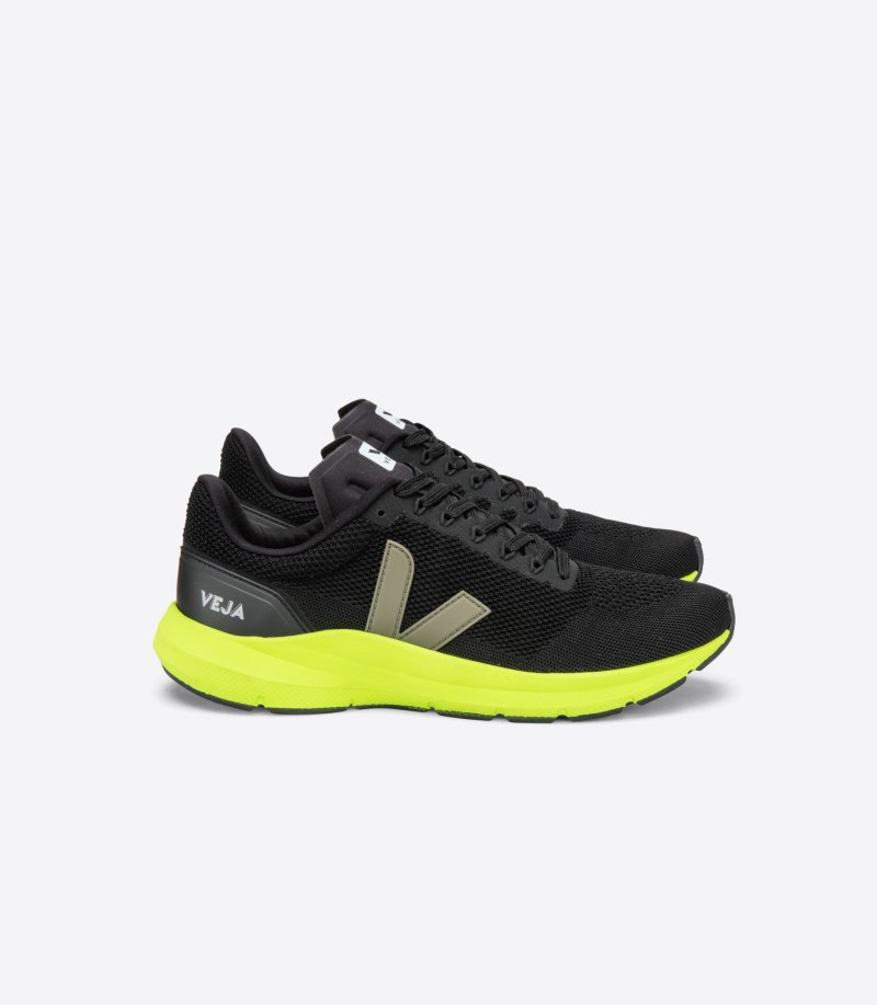 Black / Yellow Veja Marlin Lt V Knit Women\'s Sneakers | IE-078141