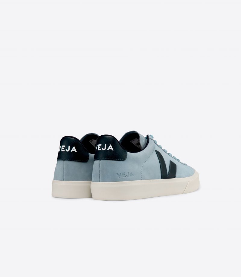 Blue / Navy Veja Campo Nubuck Men's Sneakers | IE-403466