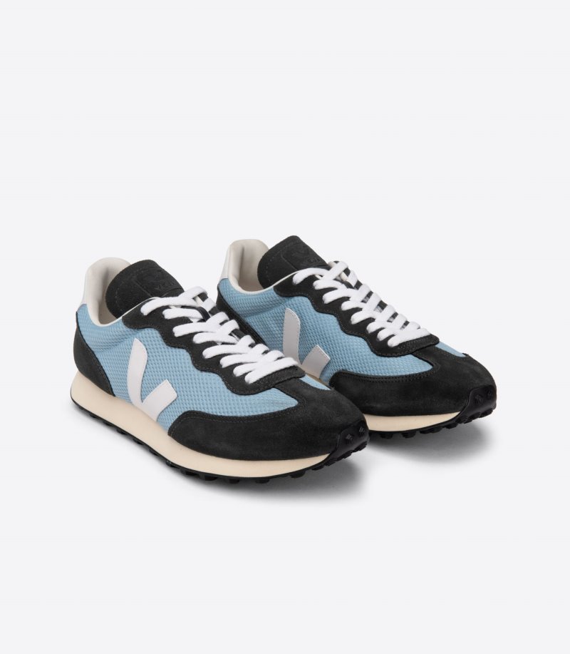 Blue / White / Dark Grey Veja Rio Branco Alveomesh Men's Sneakers | IE-280580