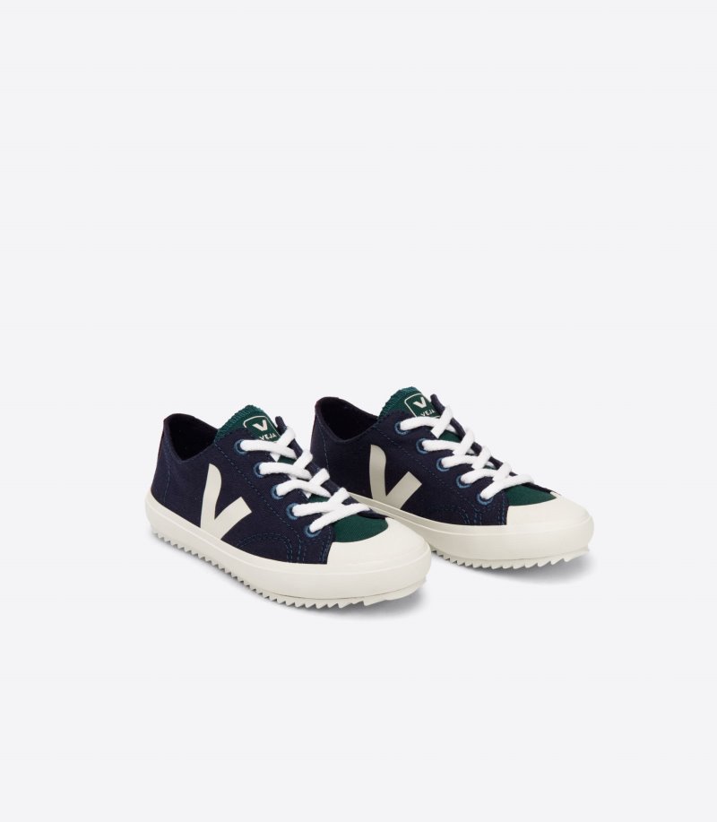 Blue / White Veja Flip Canvas Kids' Sneakers | IE-671471