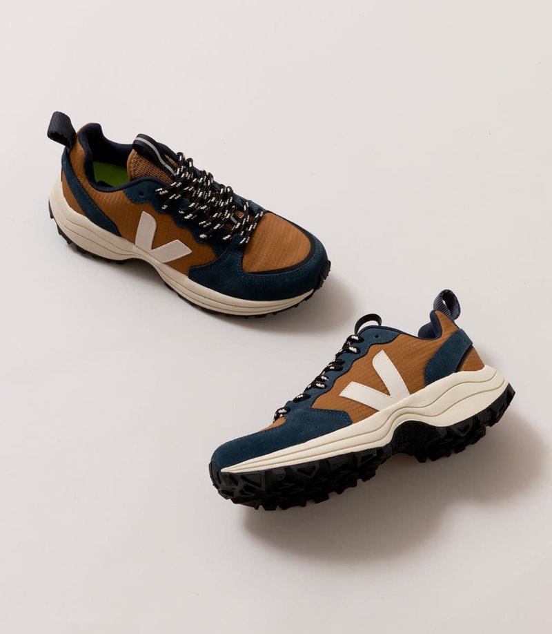 Brown / Navy / Purple Veja Venturi Ripstop Tent Men's Sneakers | IE-914978