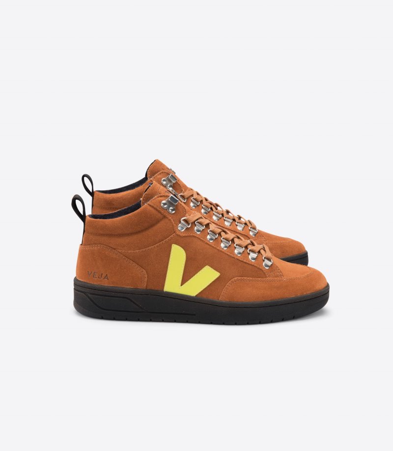 Brown / Yellow Veja Roraima Vstore Roraima Suede Men\'s Sneakers | IE-300412