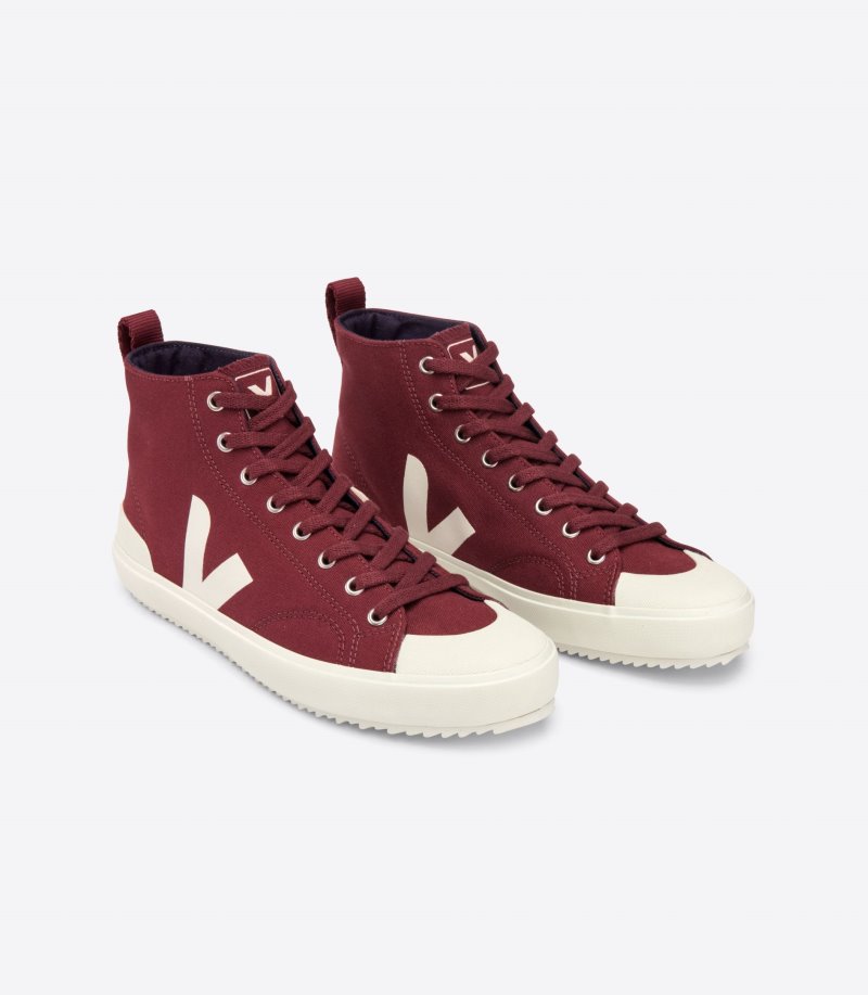 Burgundy Veja Nova Ht Canvas Men's Sneakers | IE-258735