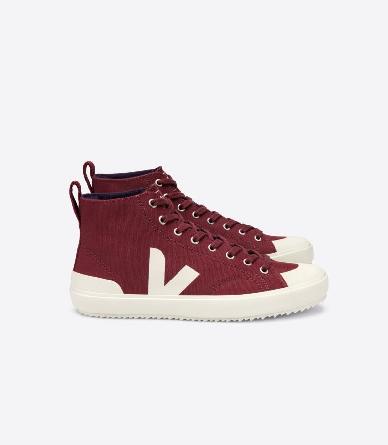 Burgundy Veja Nova Ht Canvas Women\'s Sneakers | IE-948772