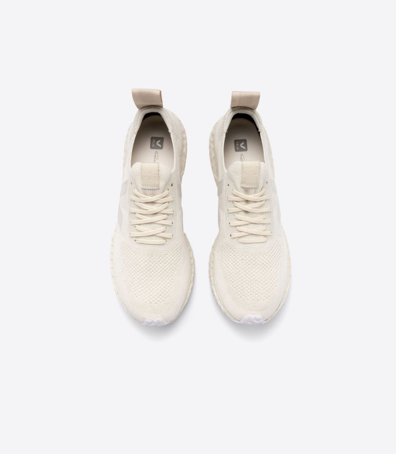 Cream Veja V-knit Rick Owens Wool Knit Veja X Rick Owens Men's Sneakers | IE-671469