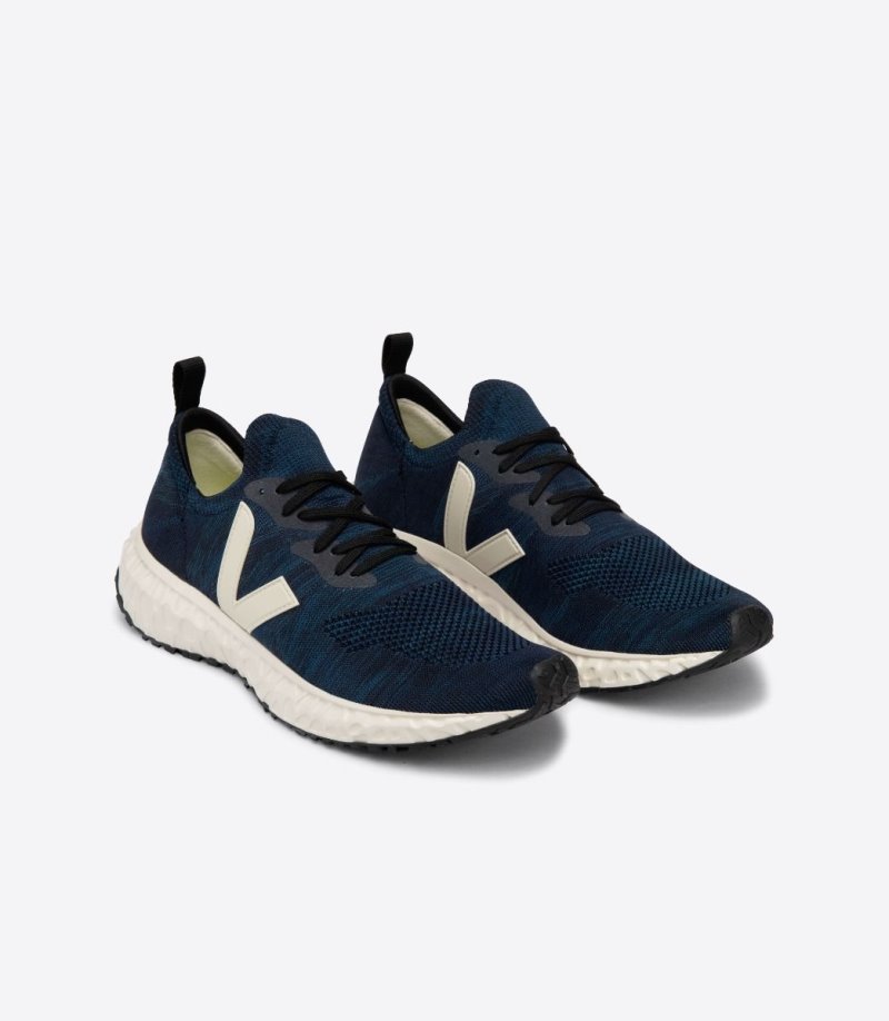 Dark Blue Veja Thunderbird V-knit Men's Sneakers | IE-128666