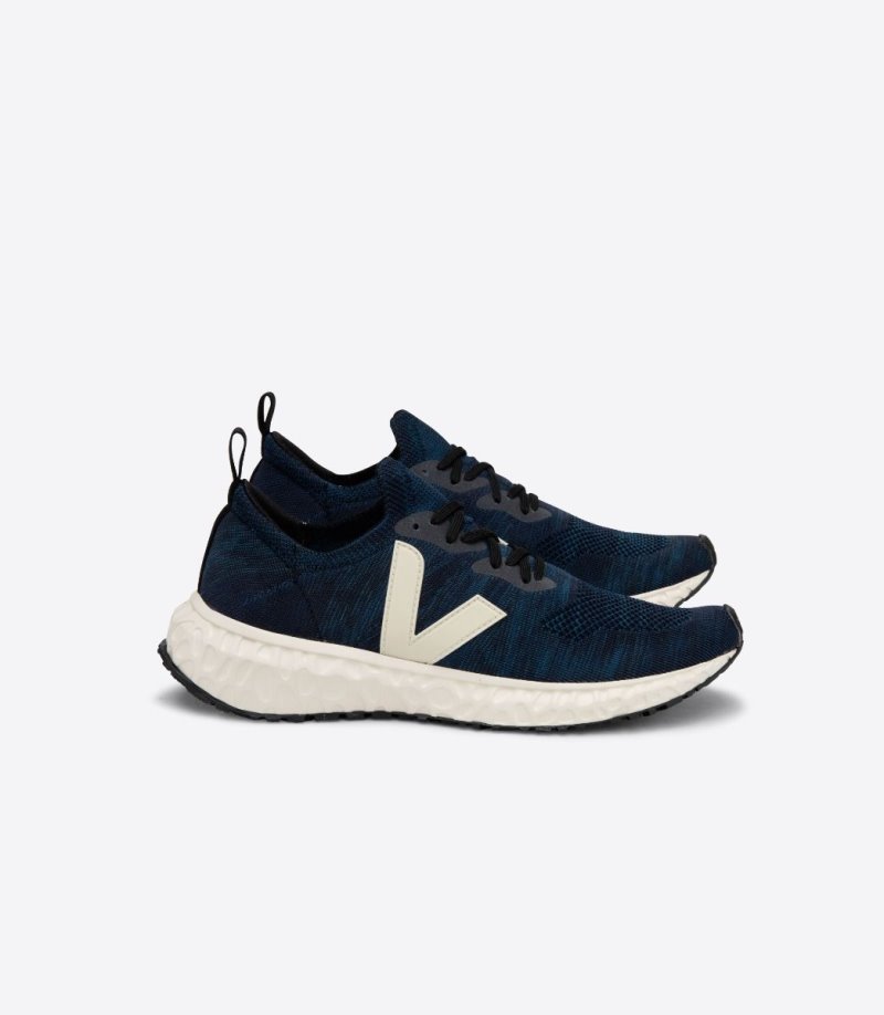 Dark Blue Veja Thunderbird V-knit Men\'s Sneakers | IE-128666