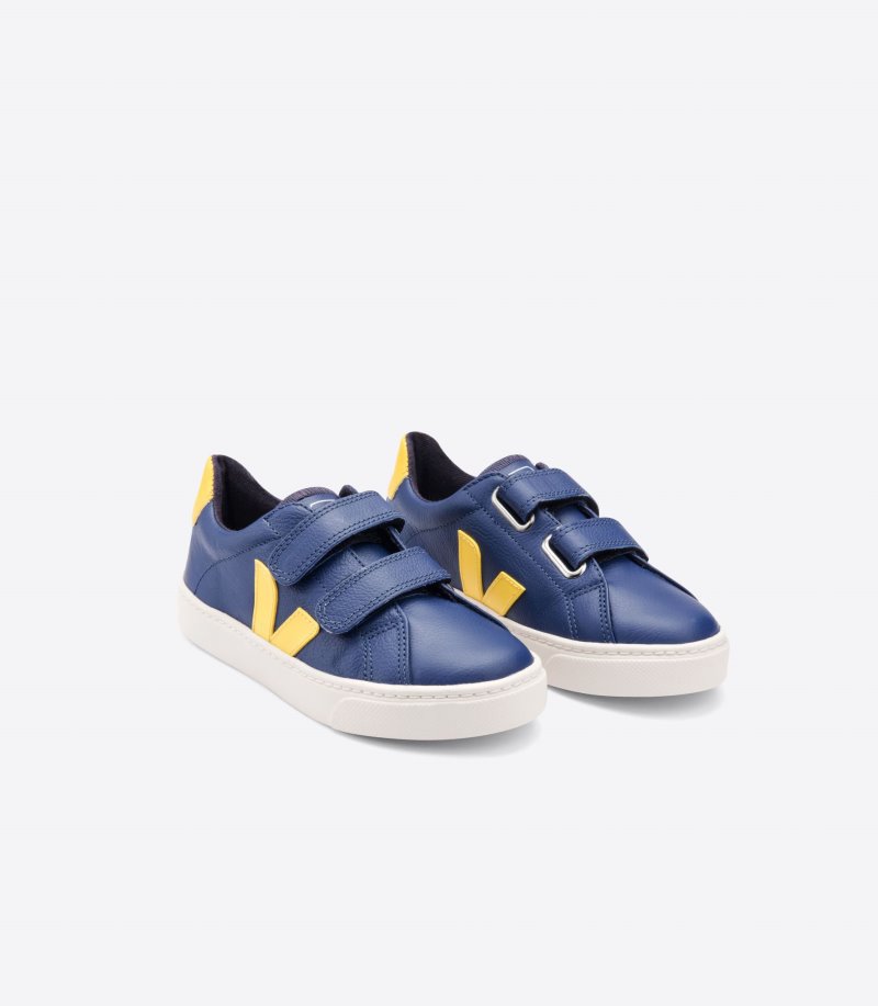 Deep Blue / Yellow Veja Esplar Chromefree Kids' Sneakers | IE-084346