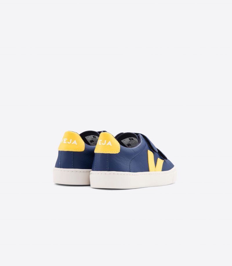 Deep Blue / Yellow Veja Esplar Chromefree Kids' Sneakers | IE-084346