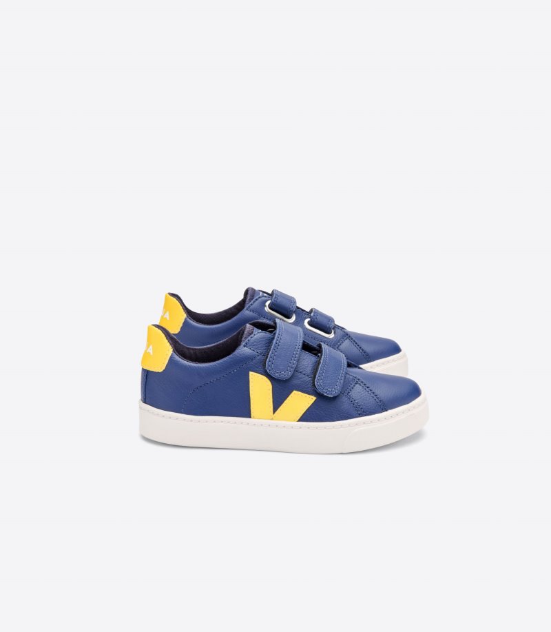 Deep Blue / Yellow Veja Esplar Chromefree Kids\' Sneakers | IE-084346