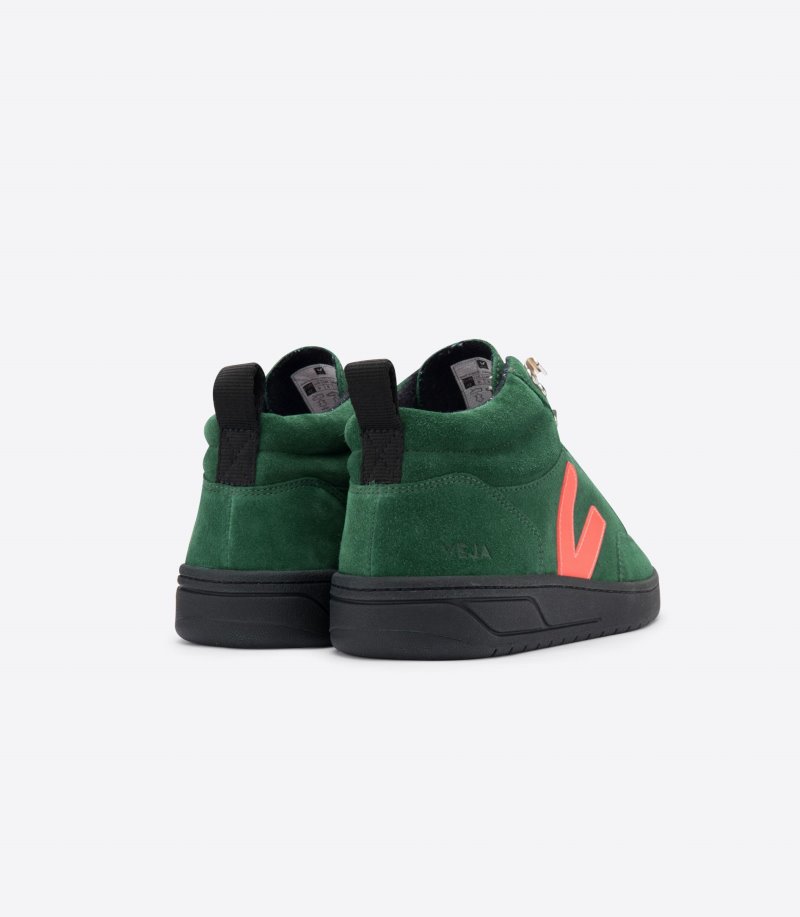 Green / Orange Veja Roraima Vstore Roraima Suede Women's Sneakers | IE-006843