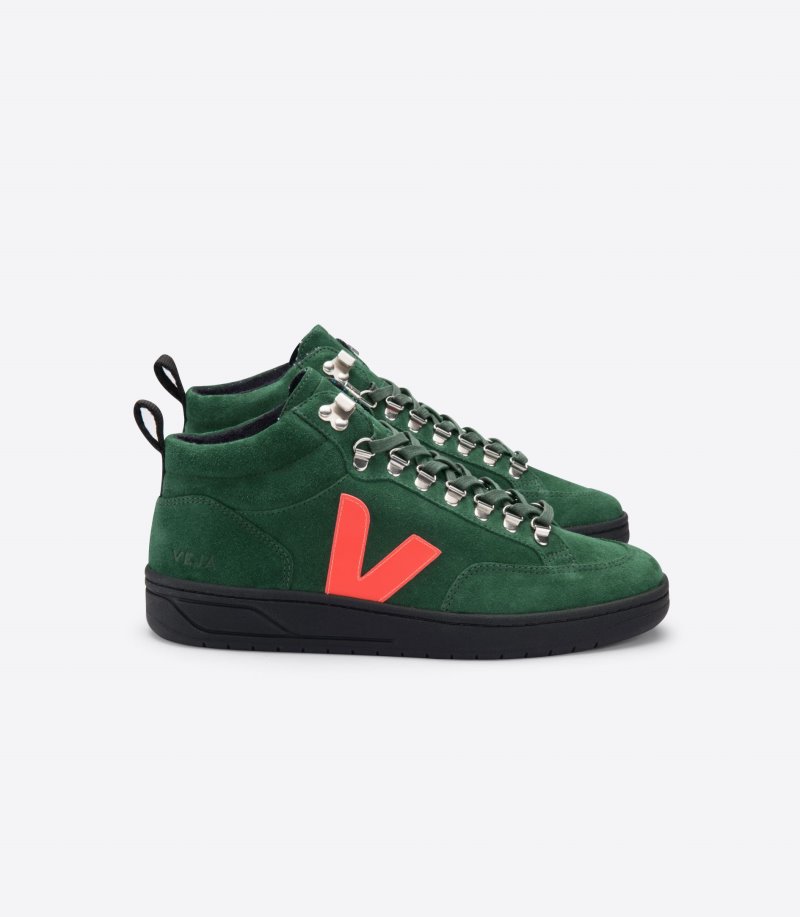 Green / Orange Veja Roraima Vstore Roraima Suede Women\'s Sneakers | IE-006843