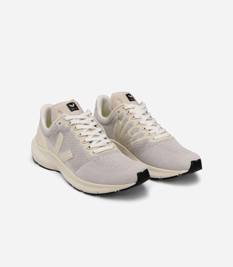 Grey / Beige Veja Marlin V-knit Women's Sneakers | IE-798728