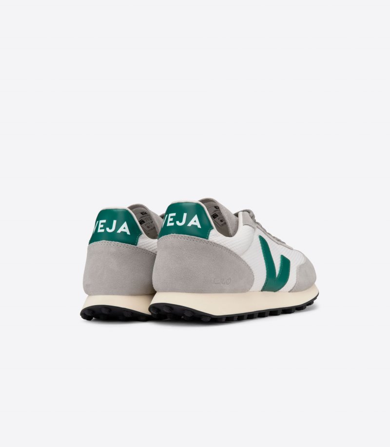 Grey / White / Green Veja Rio Branco Alveomesh Men's Sneakers | IE-103774