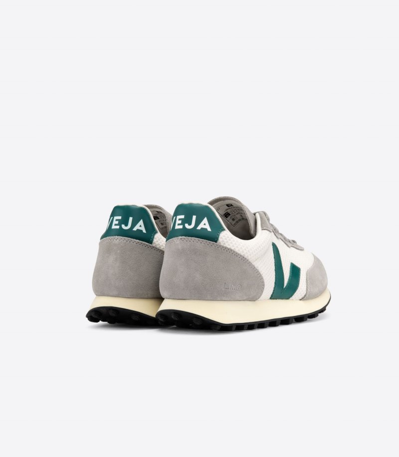 Grey / White / Green Veja Rio Branco Hexamesh Gravel Women's Sneakers | IE-500664