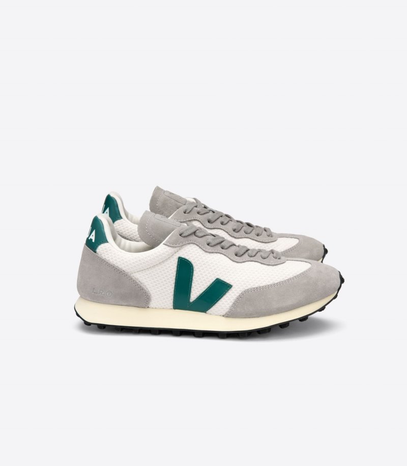 Grey / White / Green Veja Rio Branco Hexamesh Gravel Women\'s Sneakers | IE-500664