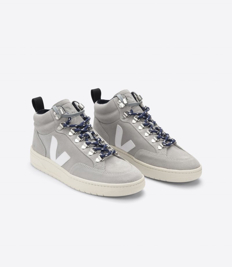 Grey / White Veja Roraima Suede Men's Sneakers | IE-586916