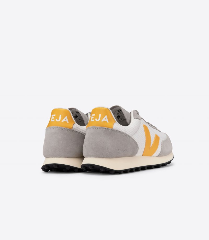 Grey / White / Yellow Veja Rio Branco Alveomesh Women's Sneakers | IE-079736