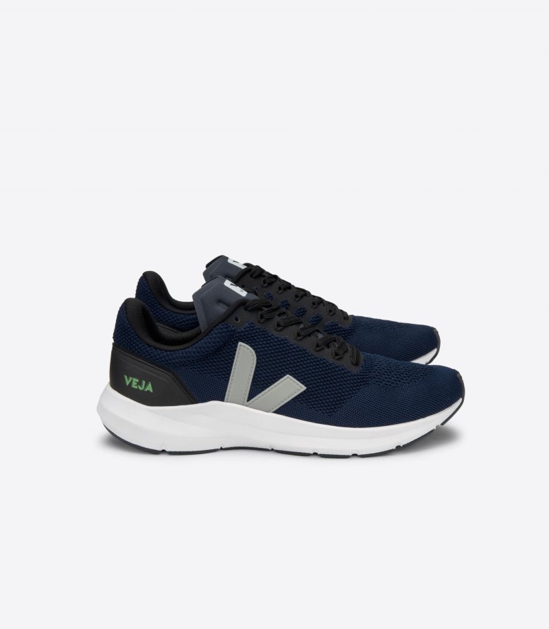 Navy / Blue / Grey Veja Marlin Lt V Knit Men\'s Sneakers | IE-721548