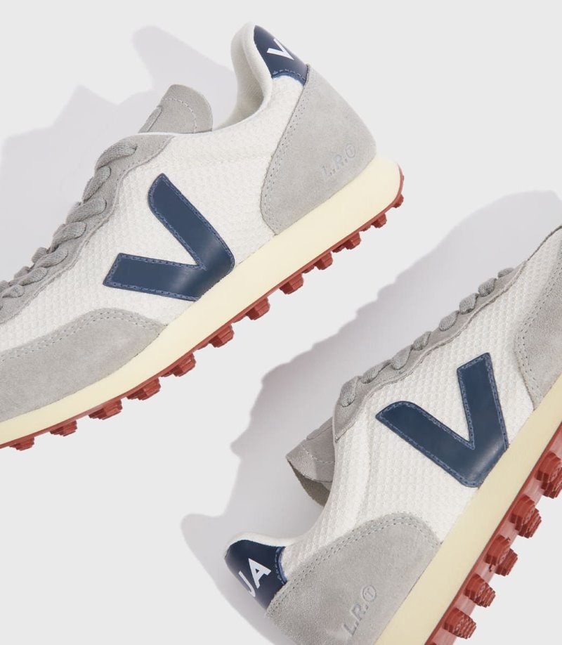 Navy / Blue / Grey Veja Rio Branco Hexamesh Gravel Women's Sneakers | IE-132087