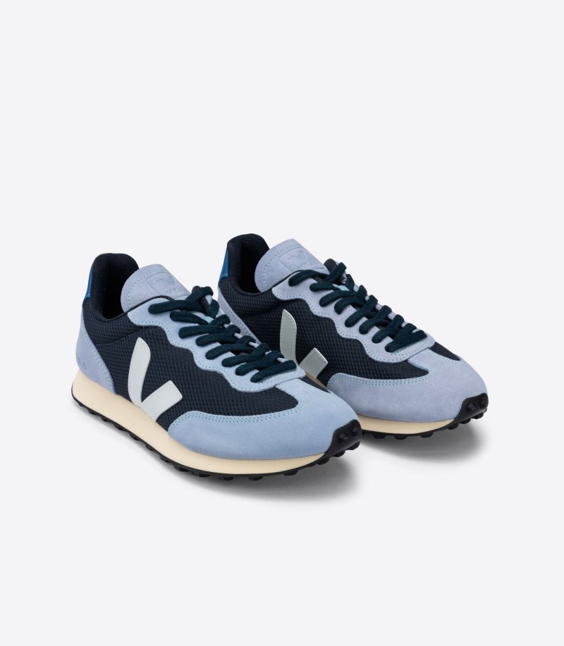 Navy / Blue Veja Rio Branco Alveomesh Women's Sneakers | IE-210169