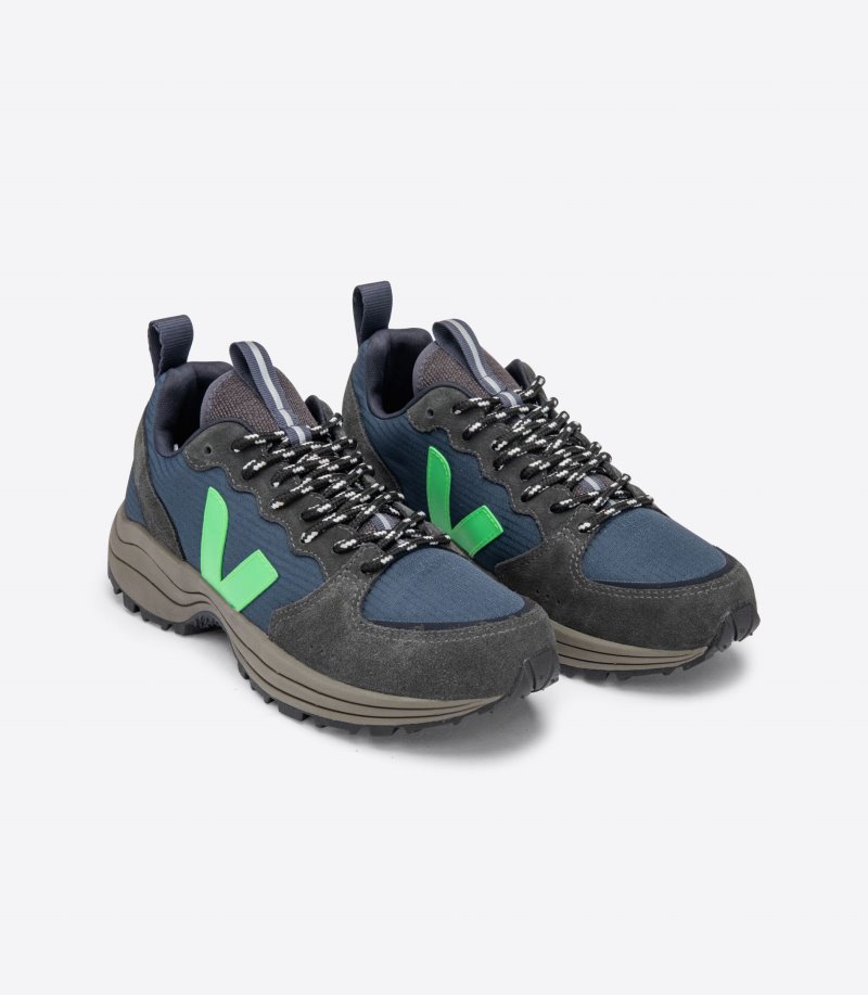 Navy / Dark Gery / Green Veja Venturi Ripstop Men's Sneakers | IE-514383