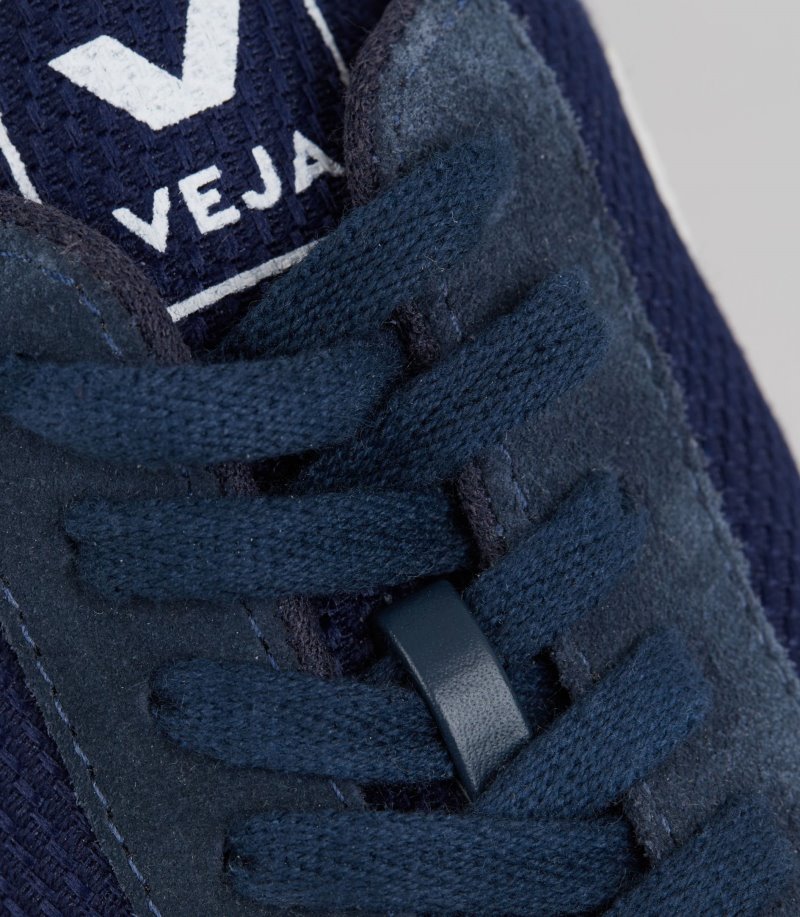 Navy Veja Laces Organic Cotton Men's Sneakers | IE-797529