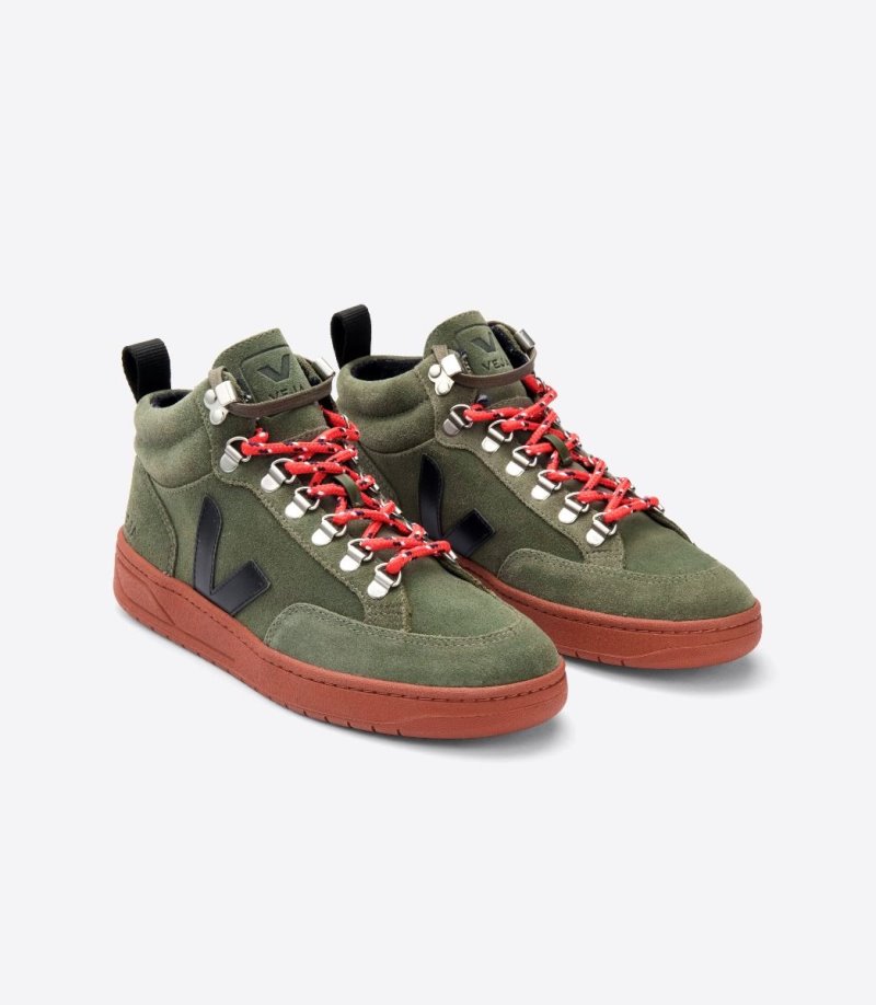 Olive / Black / Red Veja Roraima Vstore Roraima Women's Sneakers | IE-199196