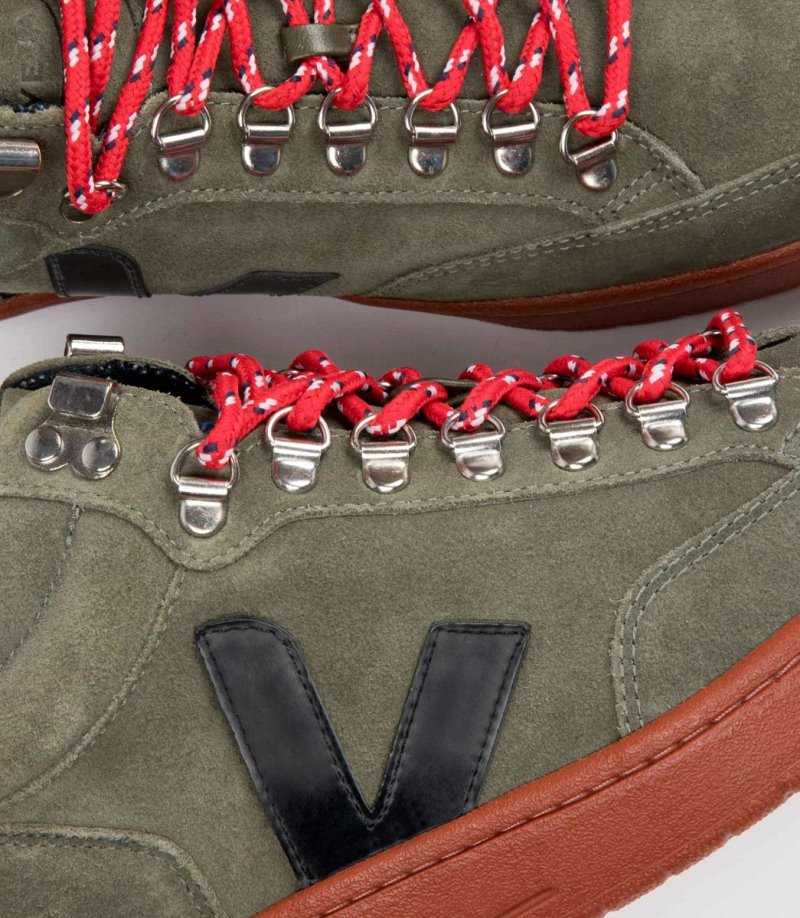 Olive / Black / Red Veja Roraima Vstore Roraima Women's Sneakers | IE-199196