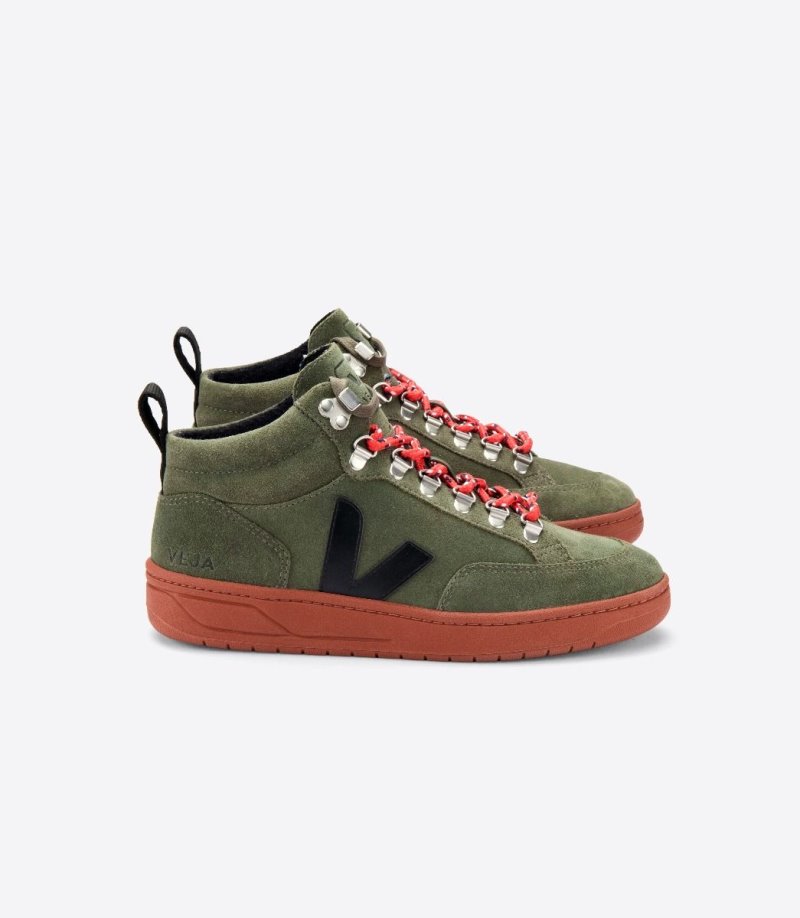 Olive / Black / Red Veja Roraima Vstore Roraima Women\'s Sneakers | IE-199196