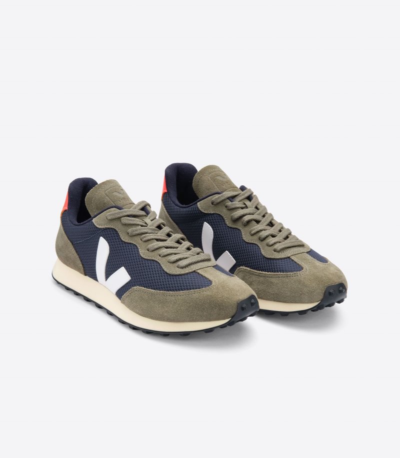 Olive / Navy Veja Rio Branco Alveomesh Men's Sneakers | IE-864898