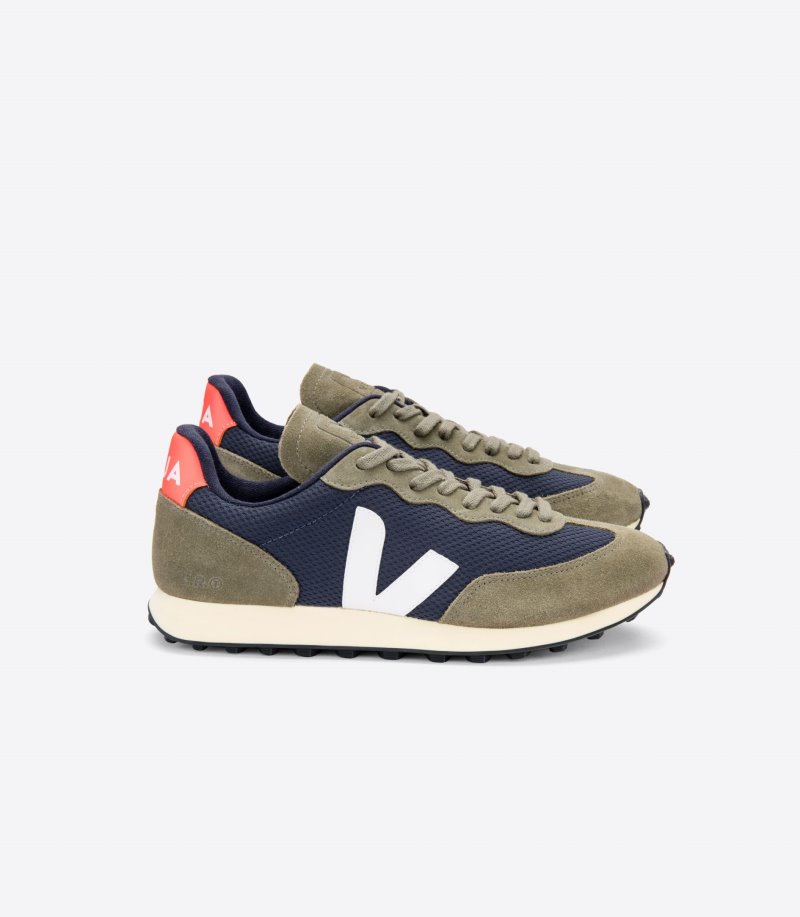 Olive / Navy Veja Rio Branco Alveomesh Men\'s Sneakers | IE-864898