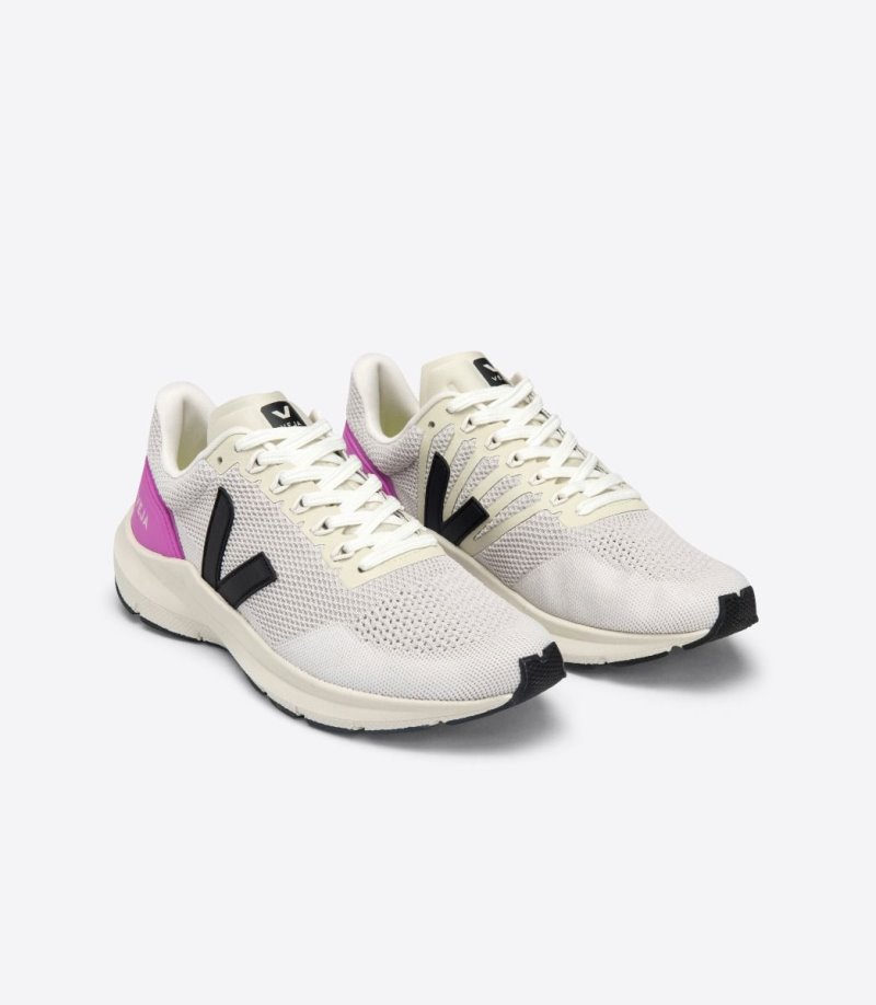 Pink / Black / Purple Veja Marlin V-knit Men's Sneakers | IE-639379