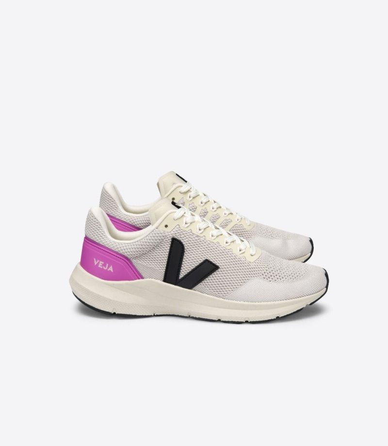 Pink / Black / Purple Veja Marlin V-knit Women\'s Sneakers | IE-805402