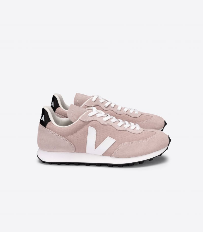 Pink / White Veja Rio Branco Ripstop Women\'s Sneakers | IE-492384