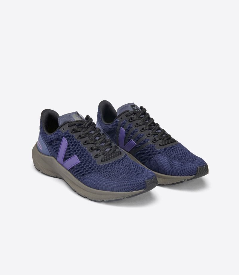 Purple / Dark Grey Veja Marlin V-knit Women's Sneakers | IE-332180