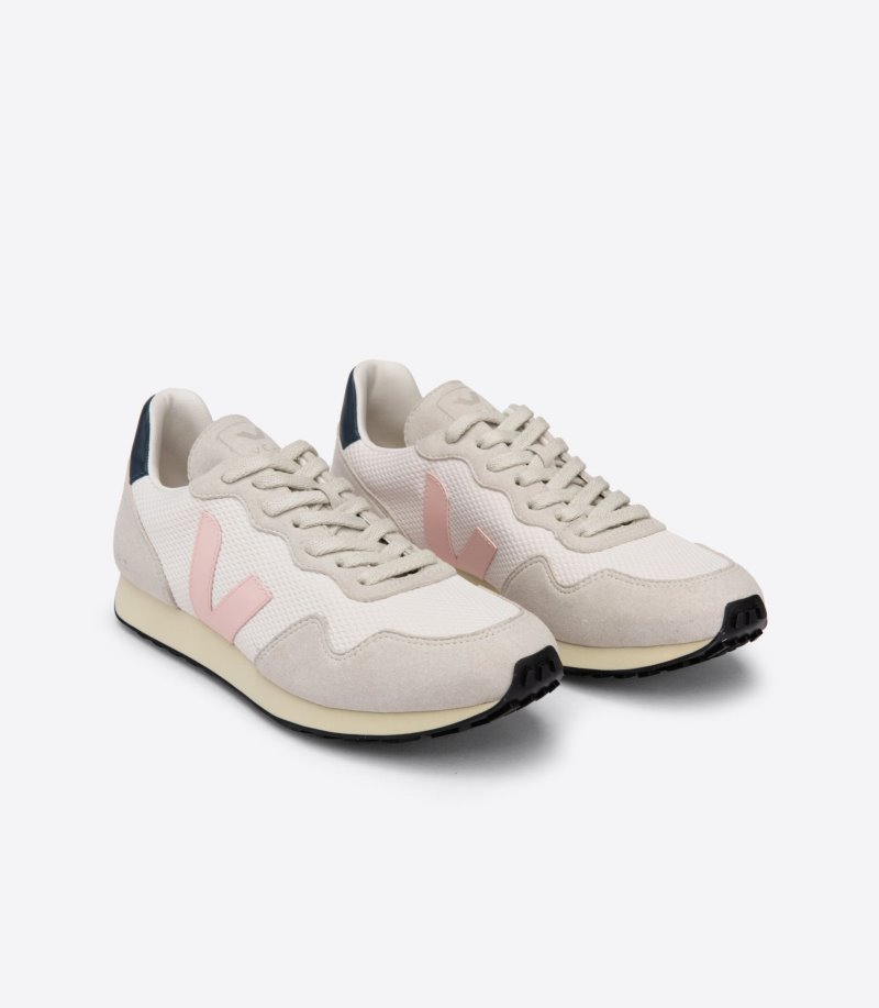 White / Beige / Pink Veja Sdu REC Alveomesh Women's Sneakers | IE-886307