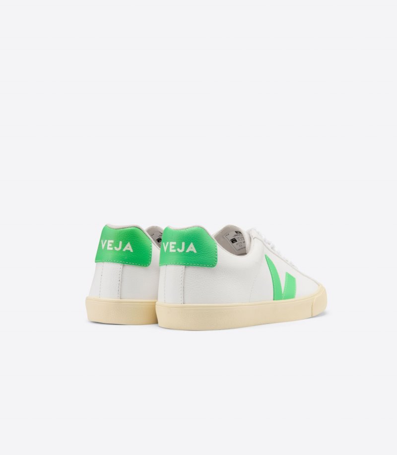 White / Green Veja Esplar Chromefree Women's Sneakers | IE-183111