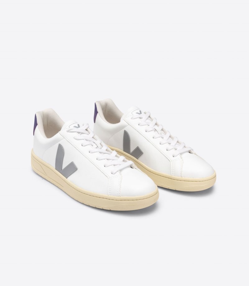 White / Grey / Purple Veja Urca CWL Men's Sneakers | IE-348659