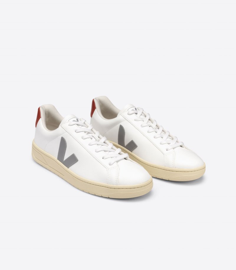 White / Grey / Red Veja Urca CWL Men's Sneakers | IE-970801